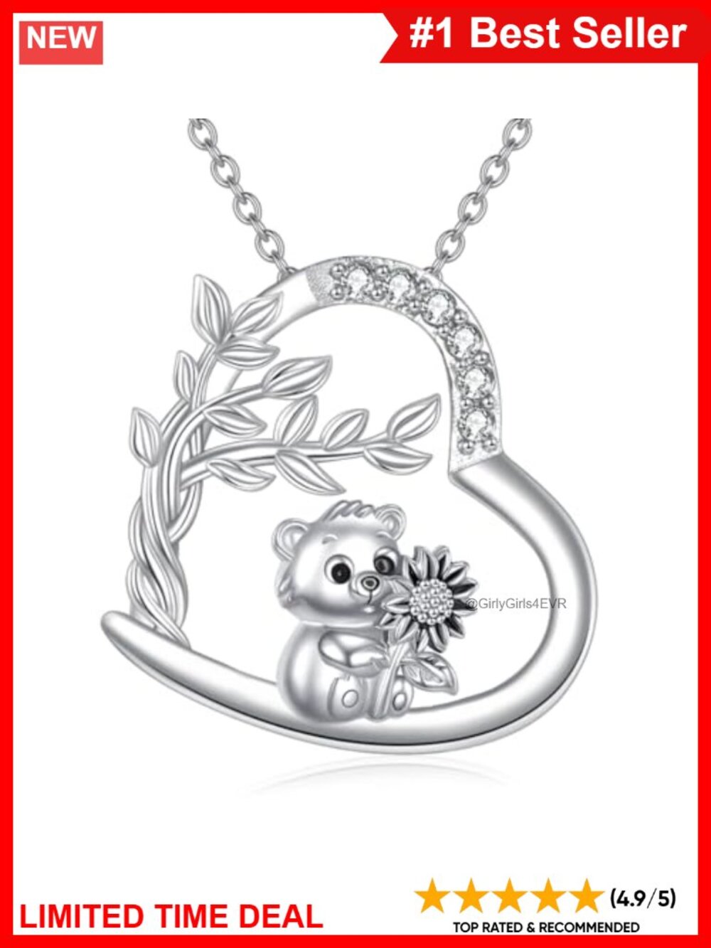 Sterling Silver Tree of Life Heart Pendant Necklace 20" Fine Jewelry